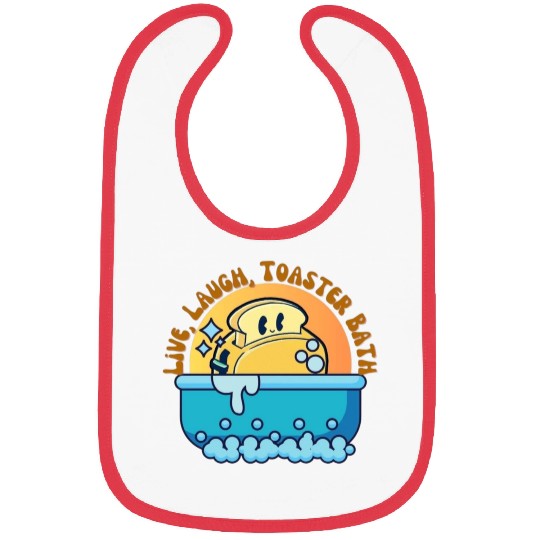 Live Laugh Toaster Bath Bibs