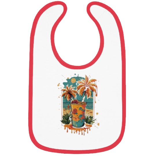Tropical Bliss: Beach Cocktail Vibes Bibs