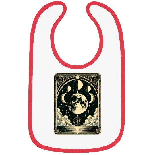 Tarot Card Vintage Moon Phase Astrology Tarot Bibs