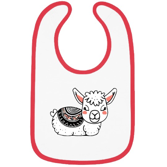 Adorable Llama Resting Bibs
