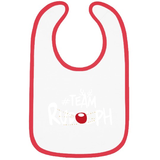 Team Rudolph Funny Christmas Reindeer Lover Meme Bibs