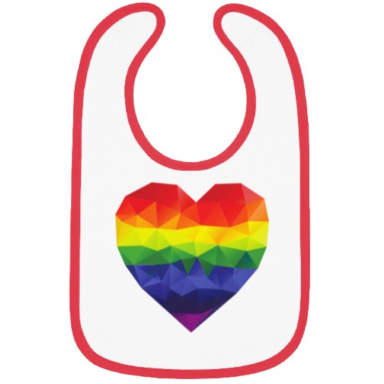 Rainbow Heart Bibs