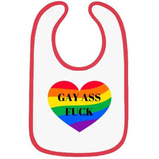 Rainbow Heart Gay Bibs