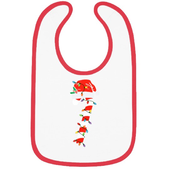 Christmas Candy Cane Santa Xmas Kids Toddler Youth Bibs