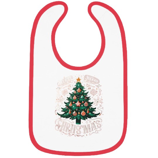 merry christmas tree Bibs