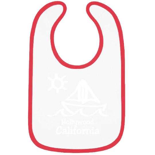 Hollywood California Sailboat Souvenirs Gifts Bibs
