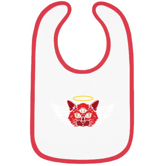 Three Eyes Of A Devil Cat Bibs