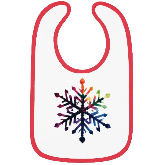 Colorful Gradient Snowflake Bibs