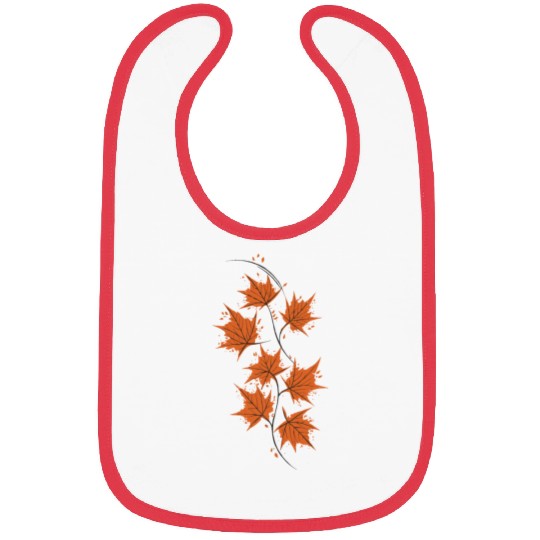 Brown Maple Leaves Bibs
