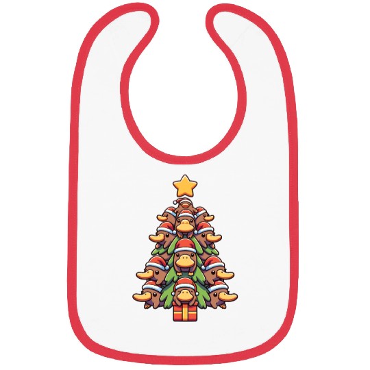 Platypus, Christmas Tree, Merry Christmas Bibs