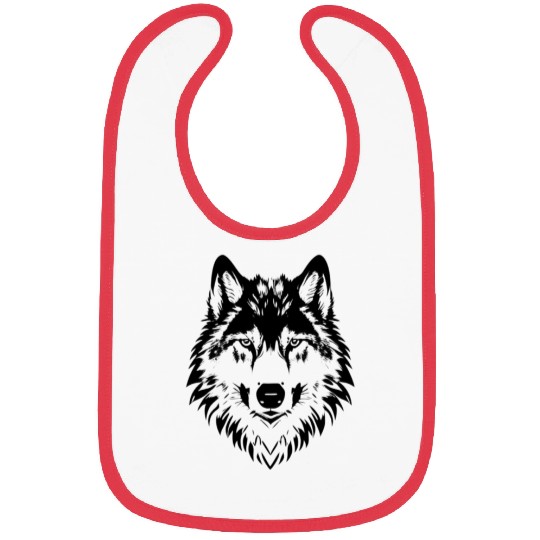 Black Wolf alpha Spirit -Dark Animal Design Bibs