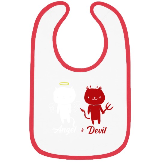 Angel And Devil Cat Bibs
