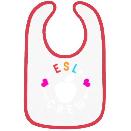 Teacher Bibs, ESL Crew Cute Apple Pocket Bibs,