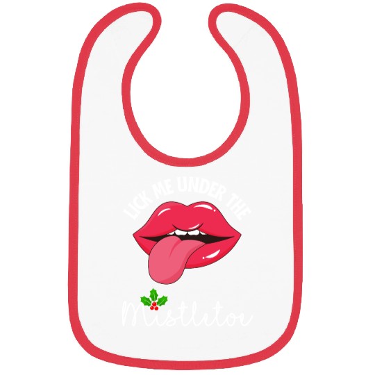 Lick me under the mistletoe ugly Christmas sweater Bibs