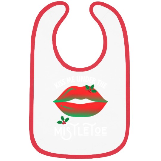 Kiss me under the Mistletoe Ugly Christmas Sweater Bibs