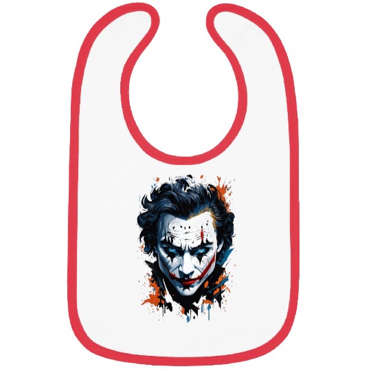 Chaos in Colors: Vibrant Joker Face Bibs