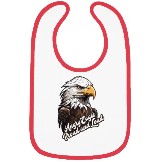 Angry Eagle Proud and Loud Bibs design