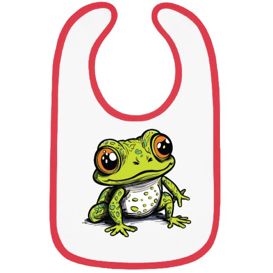 Cute Green Frog Bibs