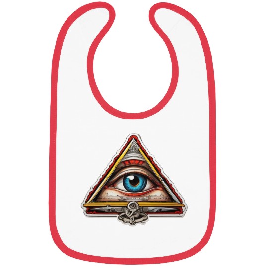 Illuminati one eye symbol of world society Bibs