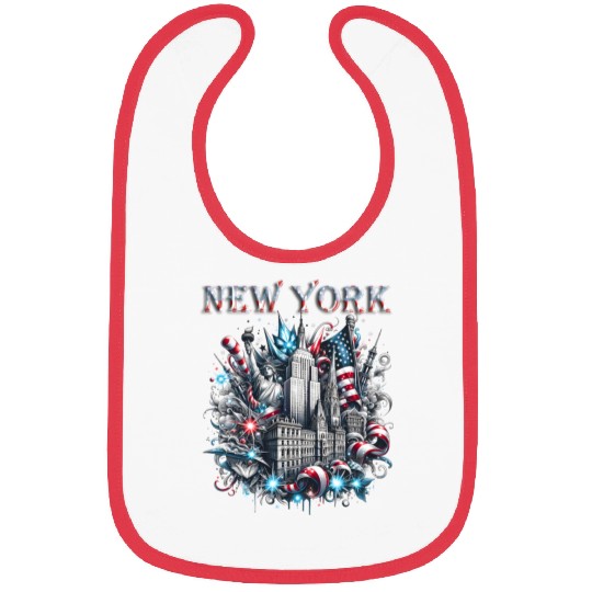 New York Christmas Spirit Bibs