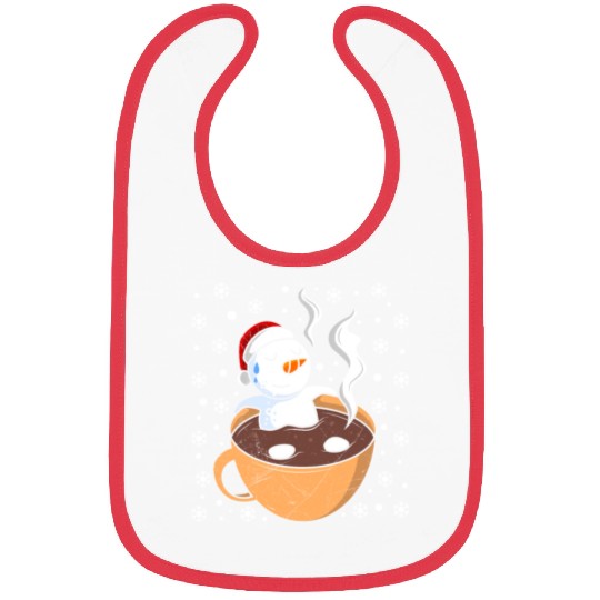 Snowman Hot Cocoa Snowmen Swimming in Hot Bibs