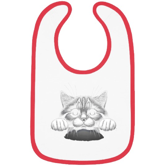 tom cat More Treats 11 - Cute realistic cat Bibs