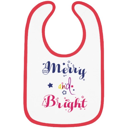 Merry and Bright Christmas Bibs