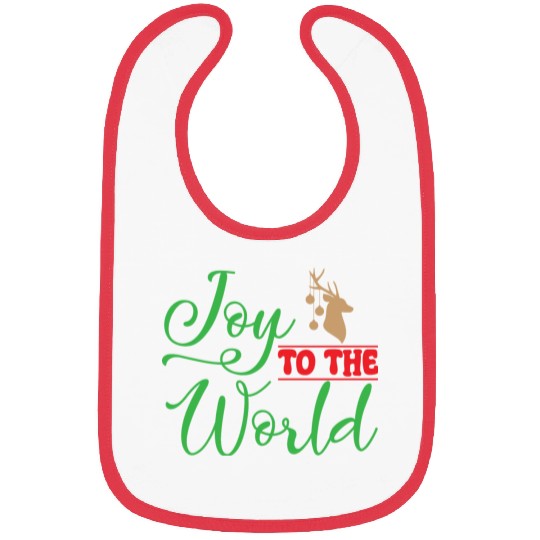 Joy to the world, Christmas design Bibs