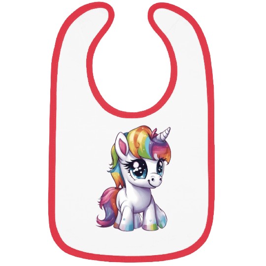 Baby Rainbow Unicorn Bibs