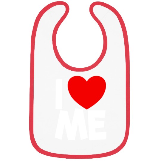 I Love Me Red Heart Self Love Affirmation Bibs