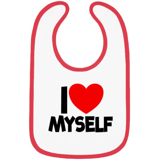 I Love Myself Red Heart Self Love Affirmation Bibs
