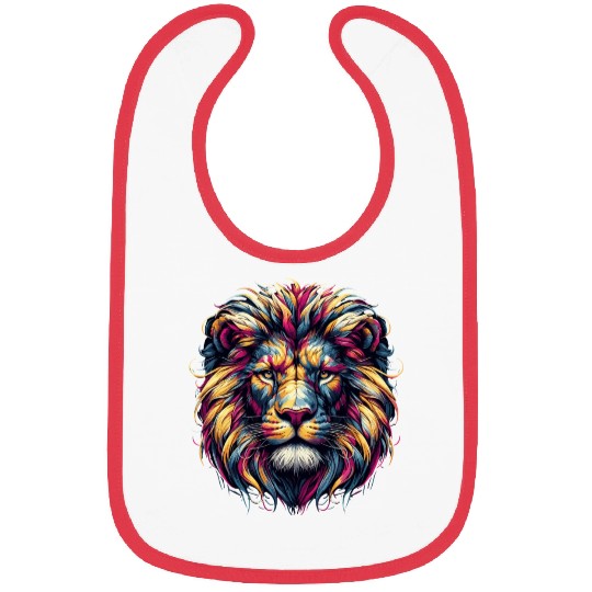 Majestic African Lion Face Perfect Animal Lovers Bibs