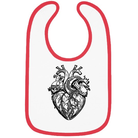 Playful Realistic Tattoo Shape Heart Bibs