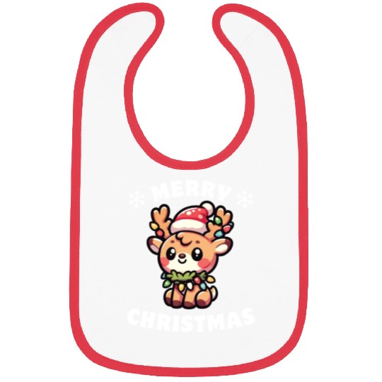 Christmas Hat Christmas Fairy Lights Deer Bibs