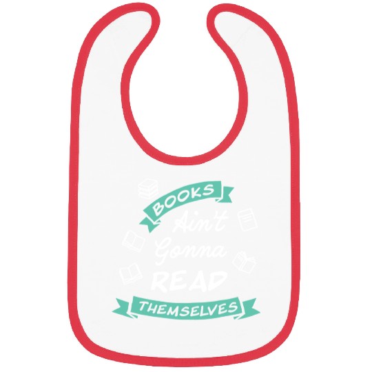 Funny Reading Teacher Bookworm Bibs