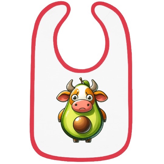 Avocado cow Bibs