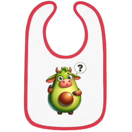 Avocado cow Bibs