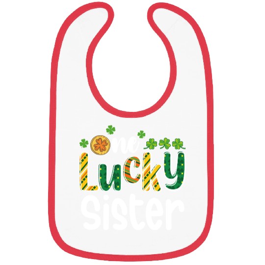 One Lucky Sister Matching Family St Patrick's Day Bibs