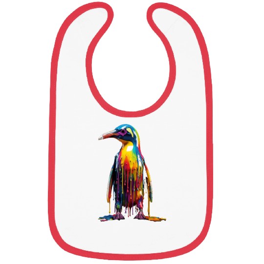 Rainbow Penguin Bibs