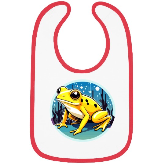 Golden Poison Frog Illustration Bibs