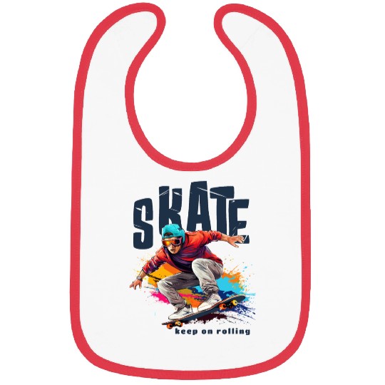 Skate keep on rolling Bibs