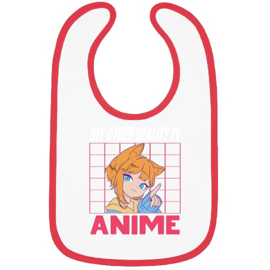 My Other Reality is Anime Funny Anime Lovers Kids Bibs