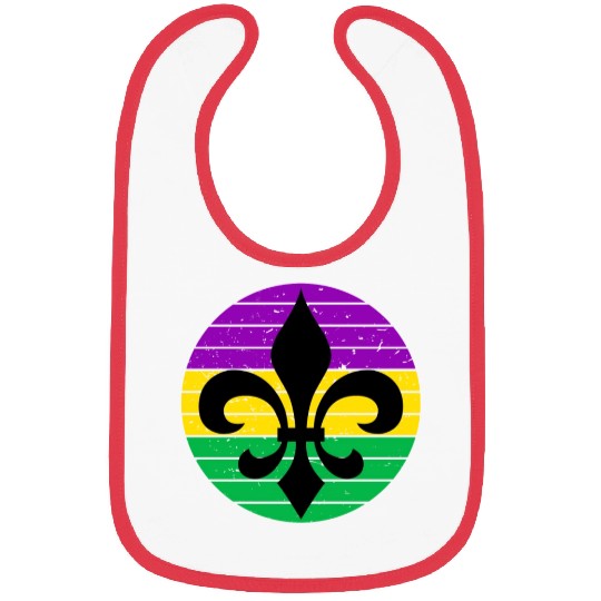 Mardi Gras Fleur De Lis Bibs