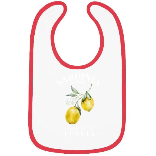 Sardinia Island Sargenda Italia Lemon design Bibs