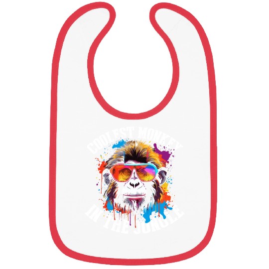Coolest Monkey In The Jungle Bibs
