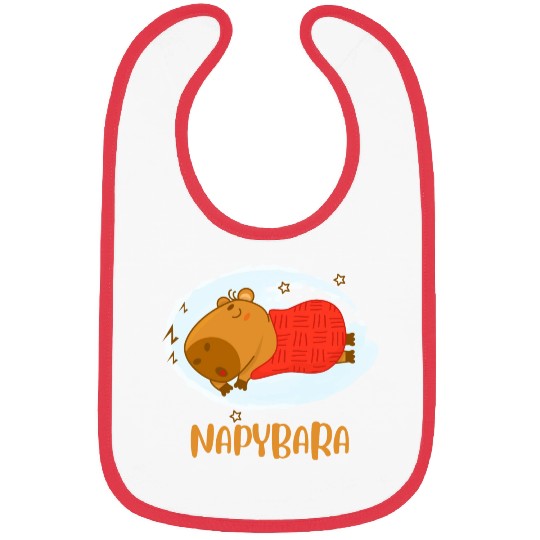Sleepy Capybara Bibs