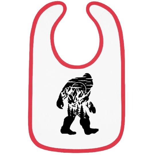 Mountain Wolf Howling Silhouette Bibs