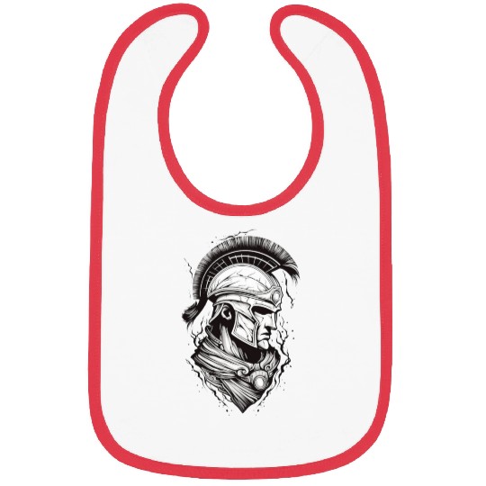 Futuristic Warrior Portrait Design Bibs