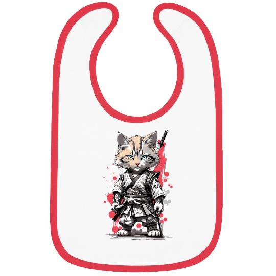 kawaii cat anime japanese retro men women kids fun Bibs