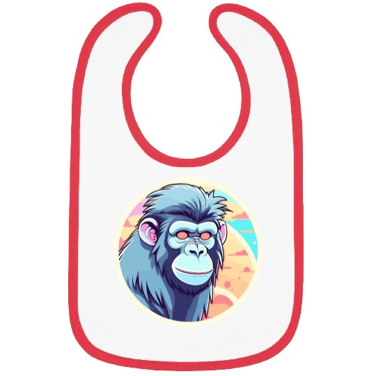Ape Monkey Illustration Bibs